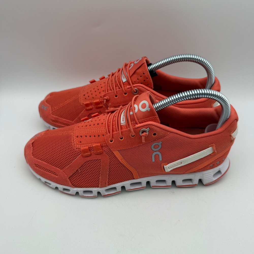 On Cloud Running Shoes Womens 7 Orange CloudTec Low Top Sneakers Casual